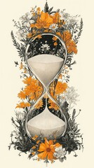 Wall Mural - Time Rebirth, Hourglass