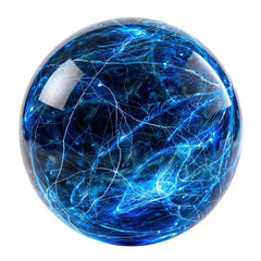 Wall Mural - blue glass sphere