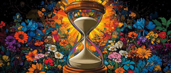 Canvas Print - Time Rebirth, Hourglass