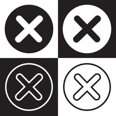 Wall Mural - close vector icon. delete icon vector. cross sign. wrong sign. reject icon. cancel icon. cross. proh