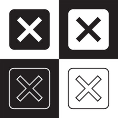 Wall Mural - close vector icon. delete icon vector. cross sign. wrong sign. reject icon. cancel icon. cross. proh