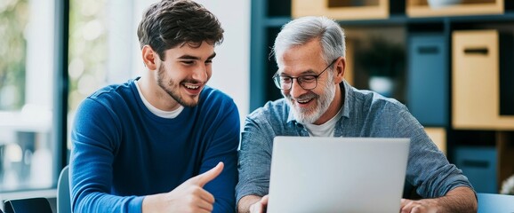 Poster - Businessmen working together in a co-working space