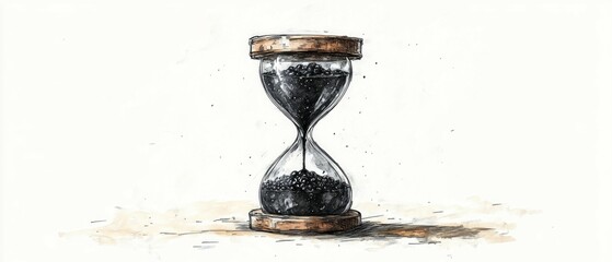 Canvas Print - The Weight of Time, Hourglass