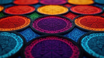Poster - Colorful Circular Patterns.