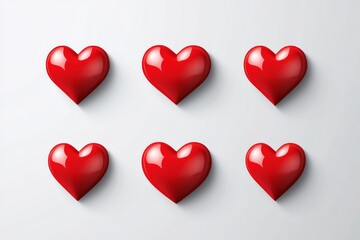 Poster - object clipping path with red heart object isolated on pink background for graphic decoration. 3d re