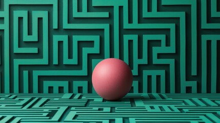 Poster - Green Maze Ball.
