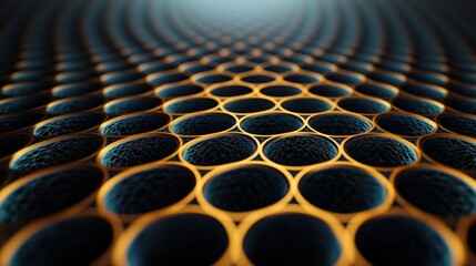 Poster - Abstract Gold Grid.