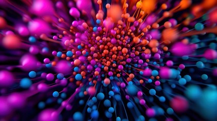 Aufkleber - Colorful Sphere Burst.