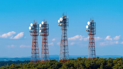 Poster - Cell Towers in Forest.