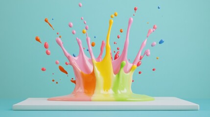 Fototapete - Colorful Paint Splash.