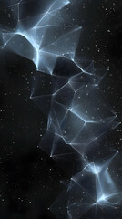 Wall Mural - Abstract Background of Glowing Network Connections and Stars