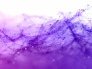 Wall Mural - Abstract Background with Purple Network Connections and Nodes