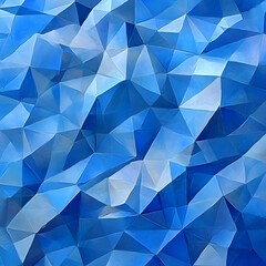 Wall Mural - Abstract Blue Triangle Background Illustration - Geometric Design