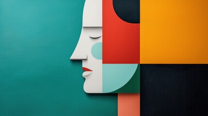 Poster - Abstract Face Art.