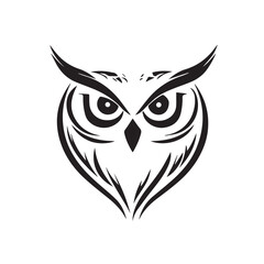 Owl in cartoon, doodle style . Image for t-shirt, web, mobile apps and ui. Isolated 2d vector illustration in logo, icon, sketch style, Eps 10, black and white. AI Generative