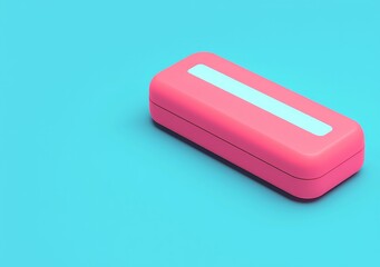 Poster - blank search bar on pastel blue background. web search concept. 3d rendered image.