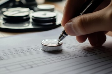 On the desk, sign the approval stamp on the permit and certification documents for the work document and visa.