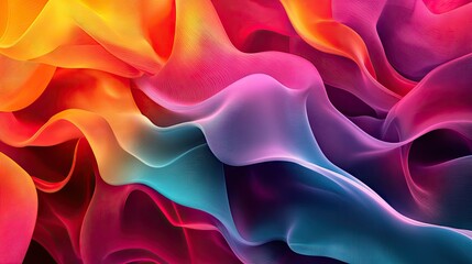 Poster - Abstract 3D design with colorful fluid waves, creating a dynamic and eye-catching visual, perfect for modern backgrounds.