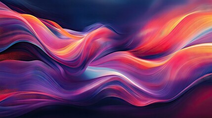 Fototapete - Abstract dynamic waves with a modern touch, showcasing flowing curves and vibrant colors for a visually stunning and up-to-date design.