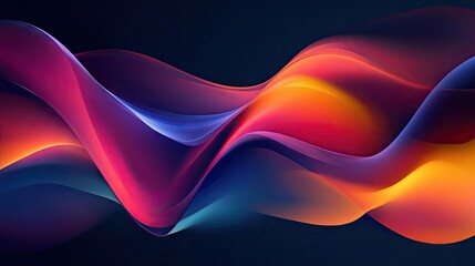 Fototapete - Abstract dynamic waves with a modern touch, showcasing flowing curves and vibrant colors for a visually stunning and up-to-date design.