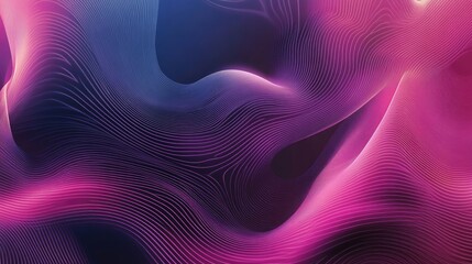 Poster - Abstract vector background with graceful wavy lines in a luxurious gradient, ideal for upscale branding and elegant presentations.