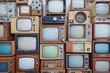 © khalid_spk - A retro composition featuring two stacks of old-fashioned televisions TV