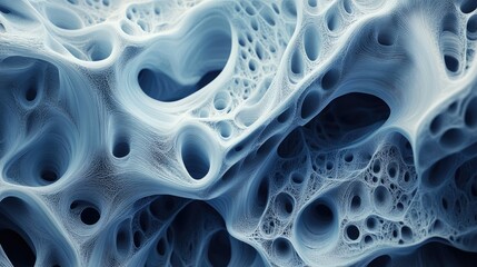Poster - Complex 3D abstract background featuring interwoven shapes and textures, creating a visually rich and detailed design. Perfect for artistic visuals. -