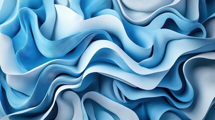 Poster - Complex 3D abstract background featuring interwoven shapes and textures, creating a visually rich and detailed design. Perfect for artistic visuals. -