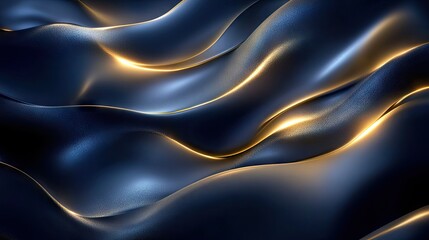 Poster - Dynamic luxury vector background with graceful wavy lines and a shimmering effect, ideal for high-end digital and print designs.