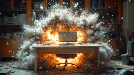 Sticker - Office Explosion