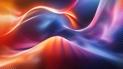 Poster - Dynamic wave background with sleek gradients and energetic lines, offering a modern and visually compelling backdrop for tech and creative uses.