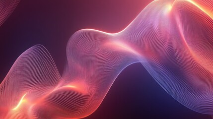 Poster - Modern abstract wave background with energetic curves and sleek design, perfect for high-tech and creative visuals in digital and print formats.