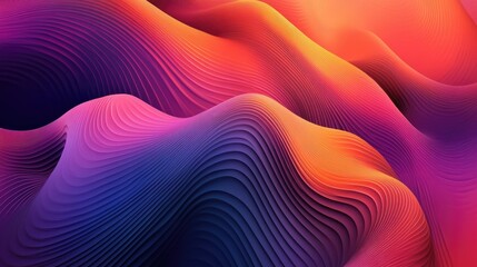 Fototapete - Modern wave pattern with sleek, vibrant curves and smooth gradients, ideal for adding a dynamic and contemporary touch to design projects.