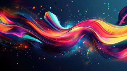 Fototapete - Moving and blending colorful abstract design, featuring dynamic effects that enhance the visual appeal of design templates.