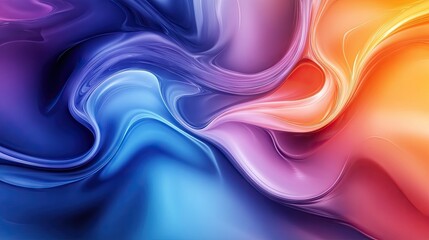 Fototapete - Moving, colorful abstract design with dynamic effects and fluid transitions, perfect for use in contemporary design templates.