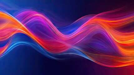 Fototapete - Vibrant modern wave background featuring fluid, dynamic lines and energetic motion, ideal for adding a contemporary touch to digital media