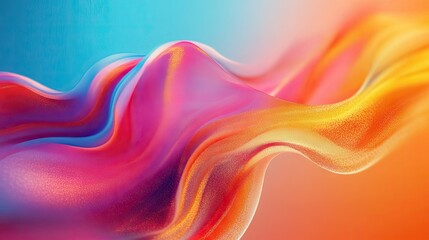 Fototapete - Vibrant modern wave background featuring fluid, dynamic lines and energetic motion, ideal for adding a contemporary touch to digital media