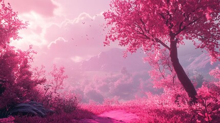 Fototapete - Pink Background