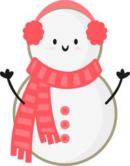 Wall Mural - Christmas Snowman Illustration