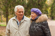 © artmim - Senior couple in love on walk in autumn park