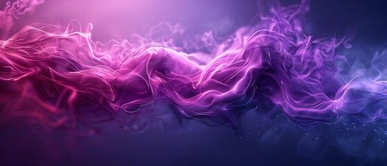 Canvas Print -  A collection of pink and purple smoke elements against a backdrop of blue and purple A central pink light is present within the image