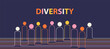 © Lidiia Shapoval - Diversity vector illustration, minimalism geometry design, color banner, poster