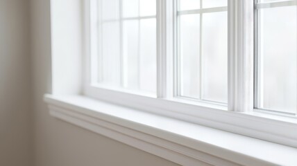 Wiping down window sills and frames, keeping them free of dust and grime