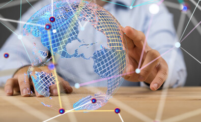 Aufkleber - conference Digital Network and data concept 3d