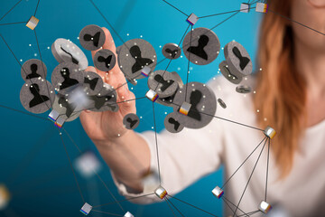 Aufkleber - internet net and data digital concept