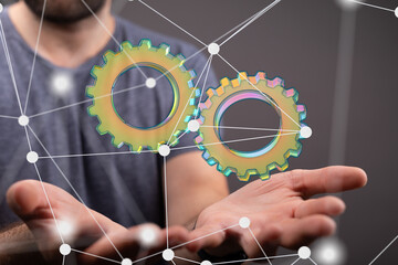 Poster - gear Technology setting concept background