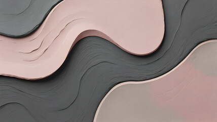 Wall Mural - Rough texture background merging different colors and shapes, Slate Gray, Pale Pink, Charcoal