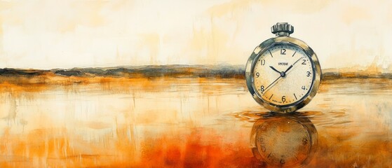 Wall Mural - Time Mirage, Stopwatch