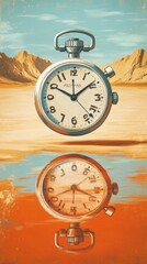 Wall Mural - Time Mirage, Stopwatch