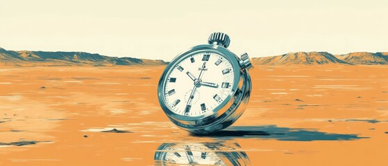 Canvas Print - Time Mirage, Stopwatch